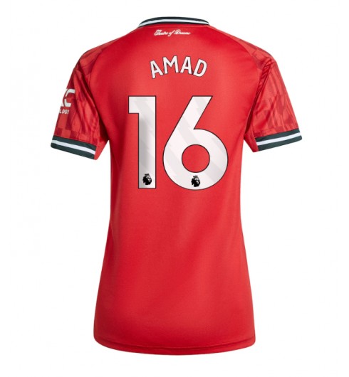 Manchester United Amad Diallo #16 Domácí Dres pro Dámské 2025-26 Krátký Rukáv Manchester United Amad Diallo #16 Domácí Dres pro Dámské 2025-26 Krátký Rukáv